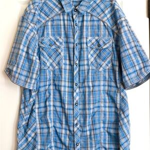 BKE Buckle Shirt, Pearl Snap, Athletic Fit, 2XL